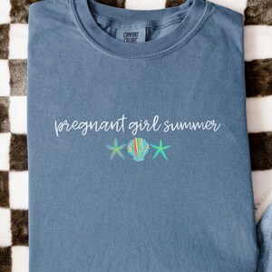 Pregnant Girl Summer Shirt,Beach Maternity Tee,summer pregnancy comfort colors shirt,First Time Mom Gift,Expecting Mom Gift,Pregnant friend