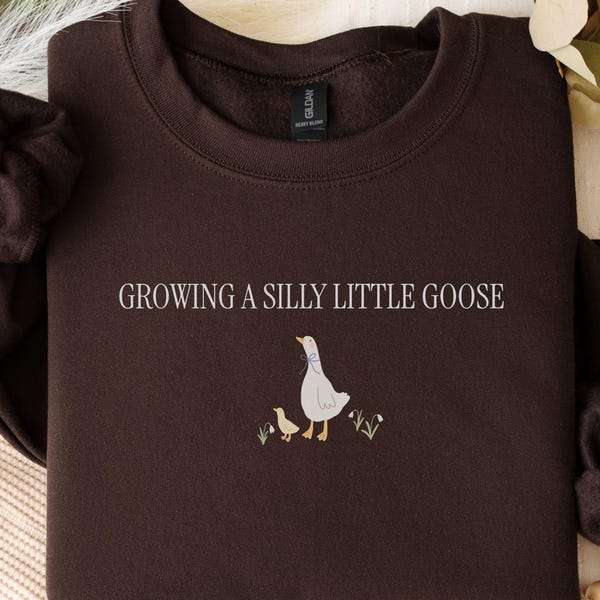 Sudadera de anuncio de embarazo con diseño de ganso travieso. Regalo para amiga embarazada, sudadera de mamá ganso, nueva mamá, futura mamá, anuncio de embarazo, baby shower