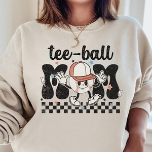Tball Mom Sweatshirt Gameday,T-ball Mama Gift,cute game day crewneck,Baseball mom Sweatshirt,softball mom gift,proud baseball mama gift
