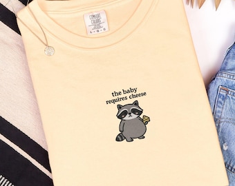 Embroidered feral pregnancy shirt,pregnancy reveal comfort colors shirt,pregnant friend gift,first time mom gift,funny expecting mom gift