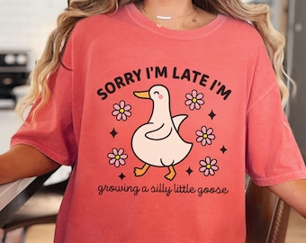 Growing a Silly Goose Pregnancy Shirt,Pregnancy Announcement to Husband,First Time Mom Gift,Comfort Colors tee,Expecting Mom Gift,mom to be