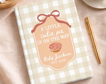Cutie Pie Baby Shower Guestbook,wishes for baby book,fall baby shower keepsake,baby memory book,letters to baby,custom pregnancy journal