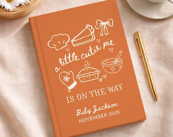 Cutie Pie Baby Shower Guestbook,wishes for baby book,fall baby shower keepsake,baby memory book,letters to baby,custom pregnancy journal