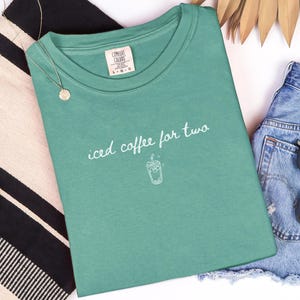 Coffee Pregnancy Announcement Comfort Colors Shirt,summer pregnancy shirt,pregnant friend gift,first time mom gift,pregnant mom gift Light Green