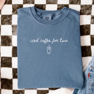 Coffee Pregnancy Announcement Comfort Colors Shirt,summer pregnancy shirt,pregnant friend gift,first time mom gift,pregnant mom gift Blue Jean