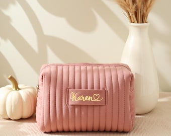 Personalized Velvet Makeup Bag: Women's Toiletry Cosmetic Bag
