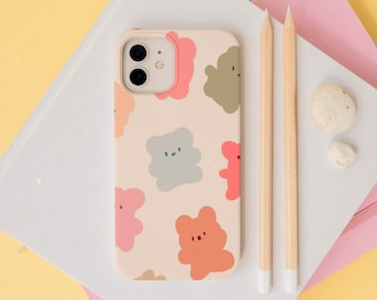 Kawaii Bär iPhone 16 15 14 Plus Hülle, iPhone 16 13 12 11 Pro Max Hülle