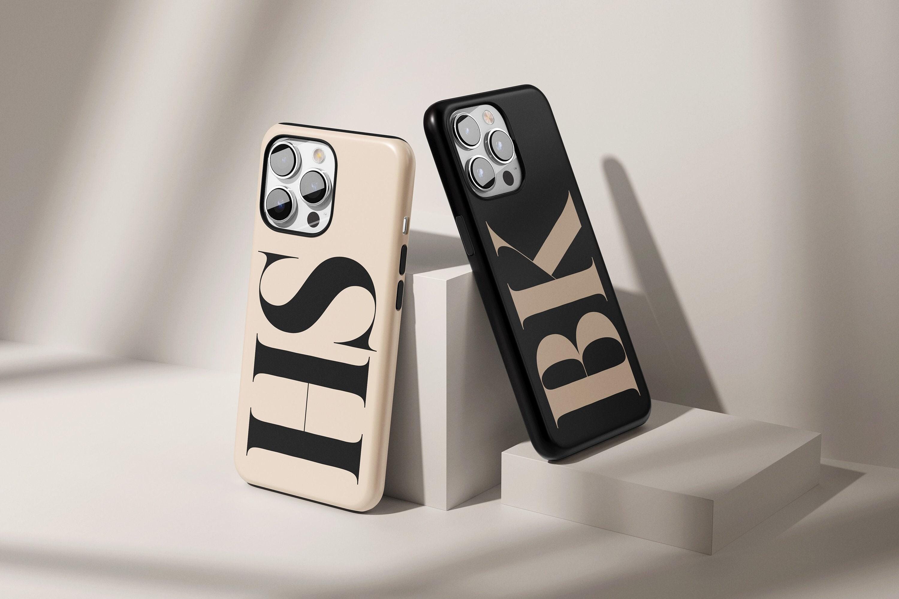 Personalized Initial iPhone Case, Monogram Initial iPhone 16 15 Pro Max Case, 14 Pro Case, 12 11 13 Pro Max Case