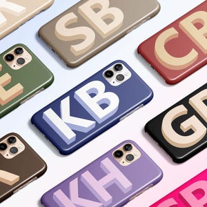 Personalized Monogram iPhone Case: Custom Initial Phone Cover