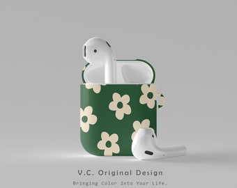 4 Colors Floral AirPods 1/2/3/Pro 2 Case With Keychain