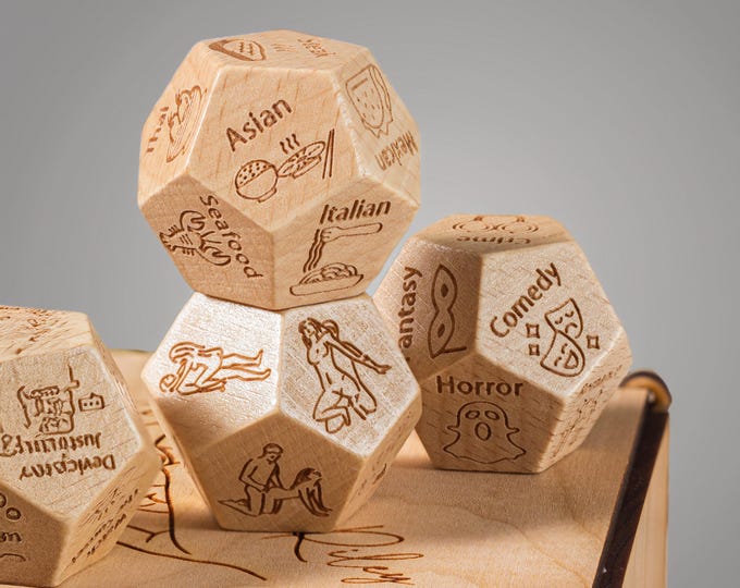 Food & Activity Decision Dice Set - Anniversary Gift