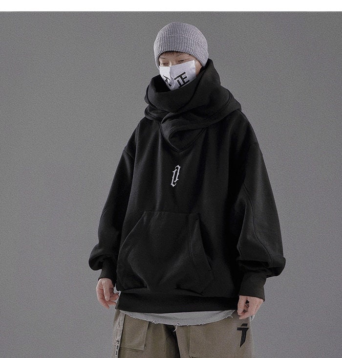 High Collar Hoodie - Etsy