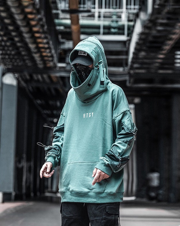 Cyberpunk Techwear Hoodie for Mentechwear Harajuku Hooded - Etsy