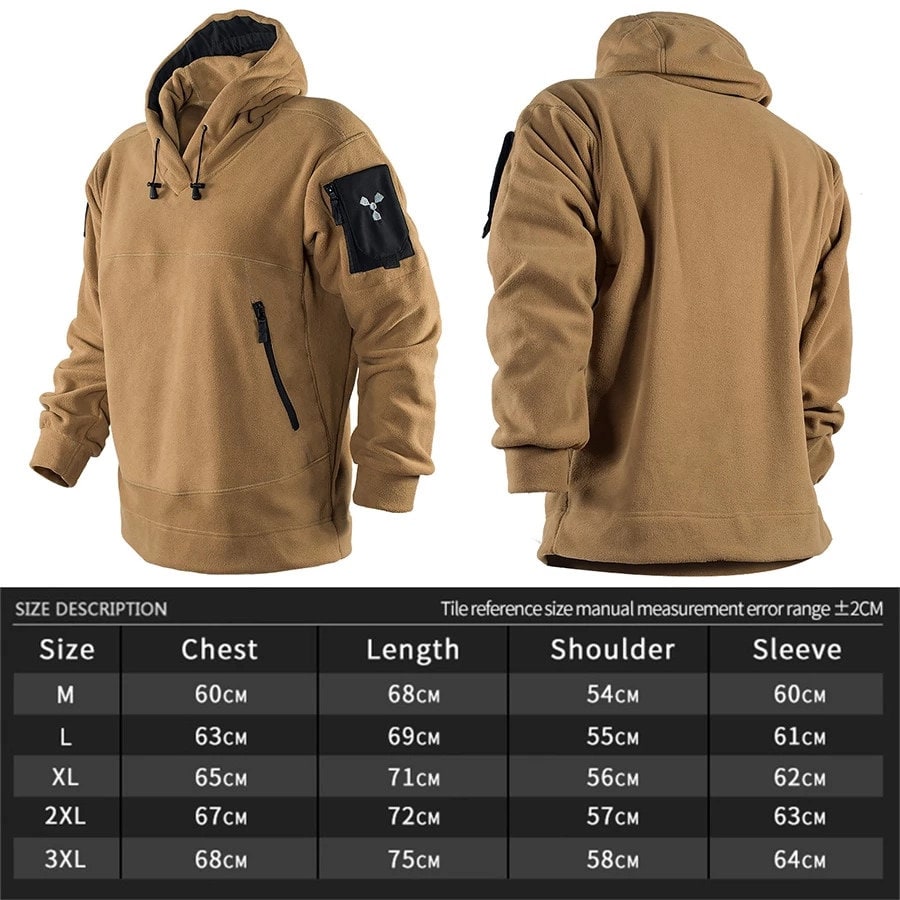 Mens Tactical Fleece Hoodie Jacketmilitary Army Camouflage Etsy