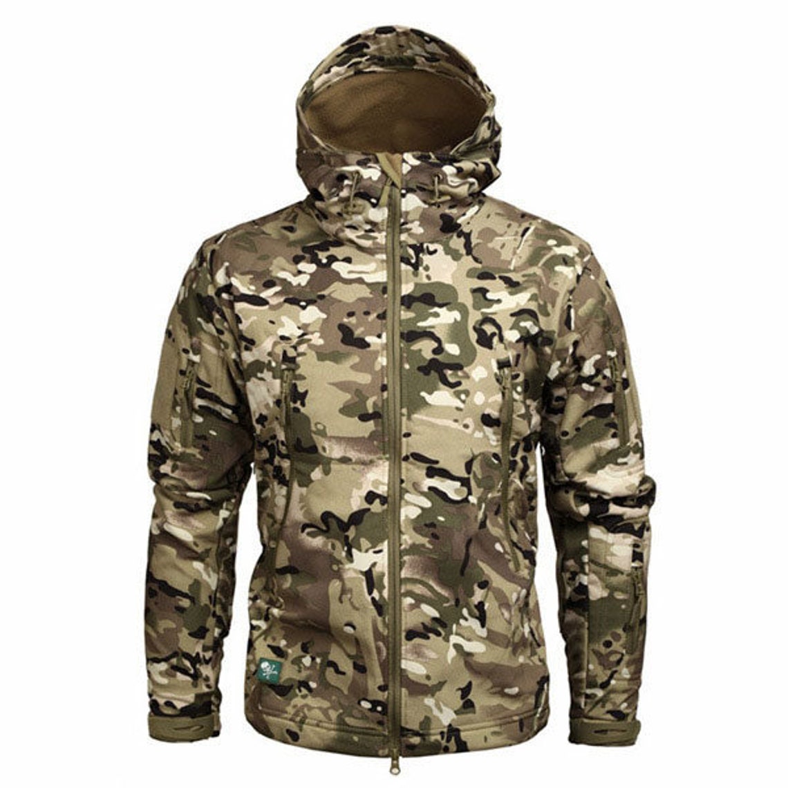 Men's Military Camouflage Fleece Jacket Army Tactical Etsy