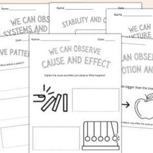 Digital Download, NGSS Crosscutting Concepts, Coloring Pages, Science, Worksheets, Science, Science Standards, Homeschooling, Education