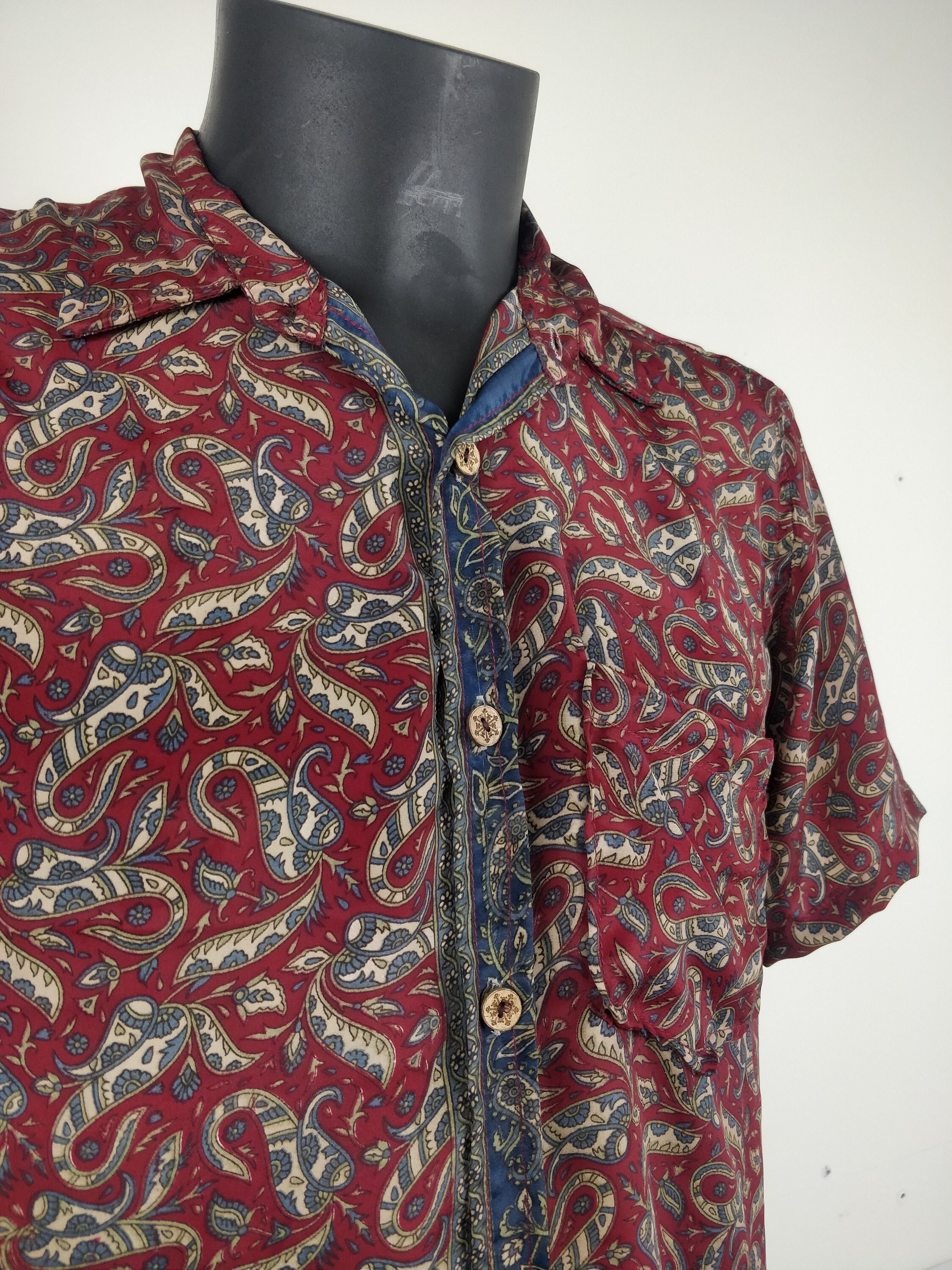 Chemise Victoire Chemise Motif Paisley Chemise à Imprimé Vintage