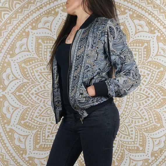 Paisley bomber jacket sale
