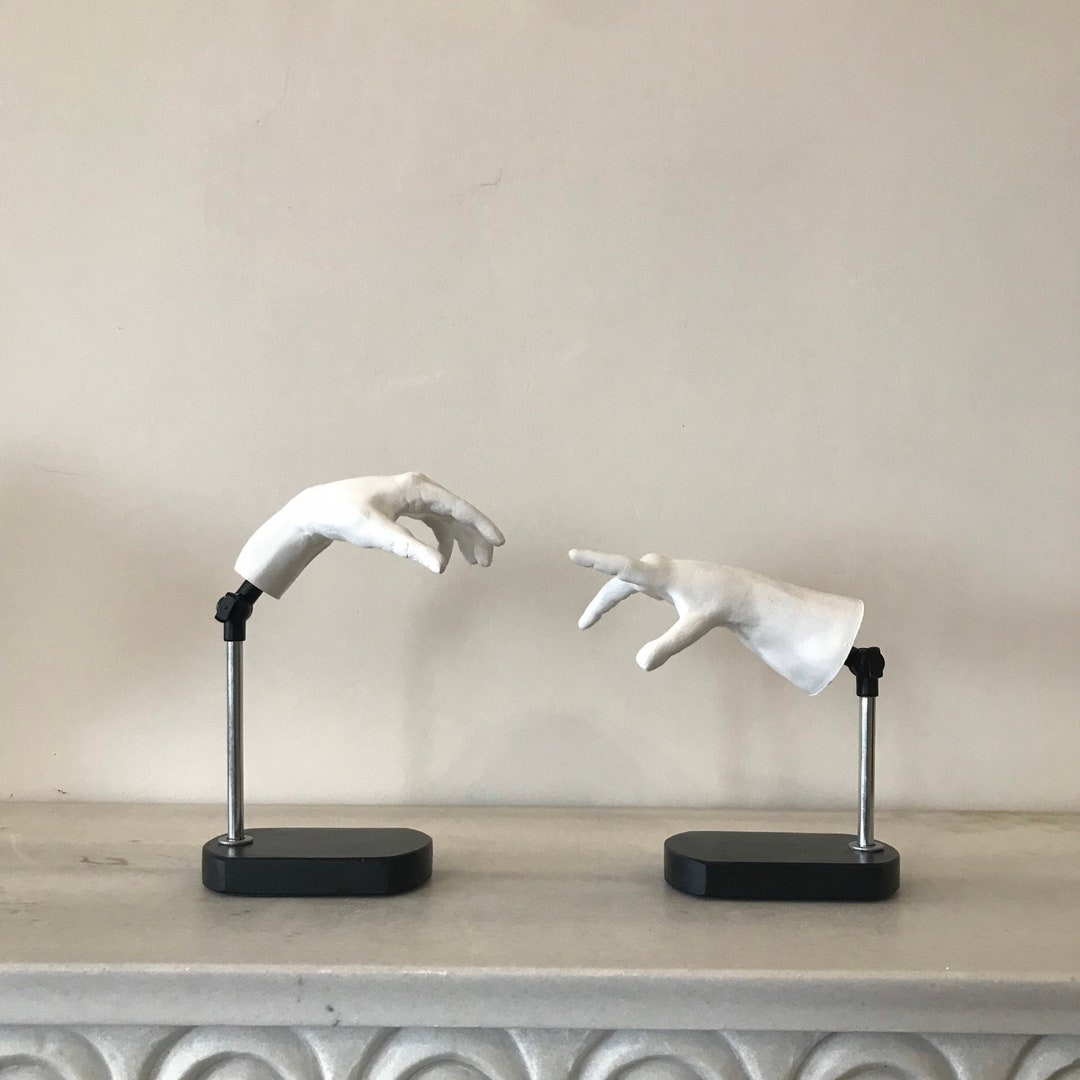 The Creation of Adam Sculpture Hand Sculpture Art Table Top Sculpture