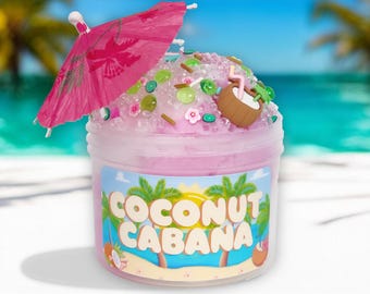 Slime de massa de nuvem de cabana de coco