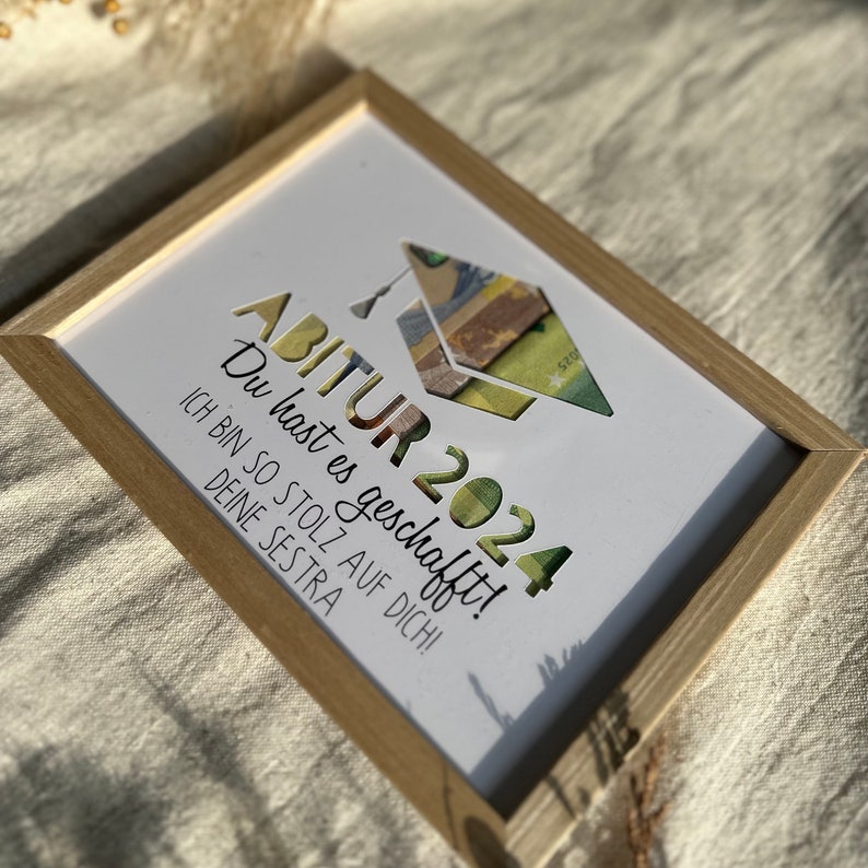 Abitur 2025 cash gift | Personalized cash gift for graduation | Individual gift for graduation / Abitur image 2