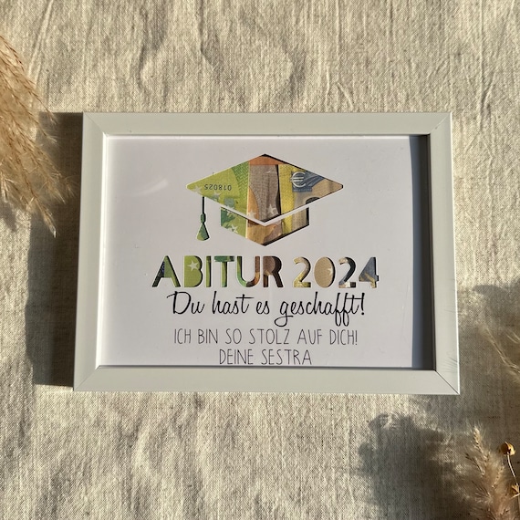 Abitur 2025 Geldgeschenk | Abiturabschluss personalisiertes Geldgeschenk | Individuelles Geschenk zum Abi / Abitur