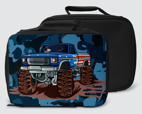 Monster Truck Lunch Box, Lunch Bag Toddler Boy, Name Boy Lunch Box