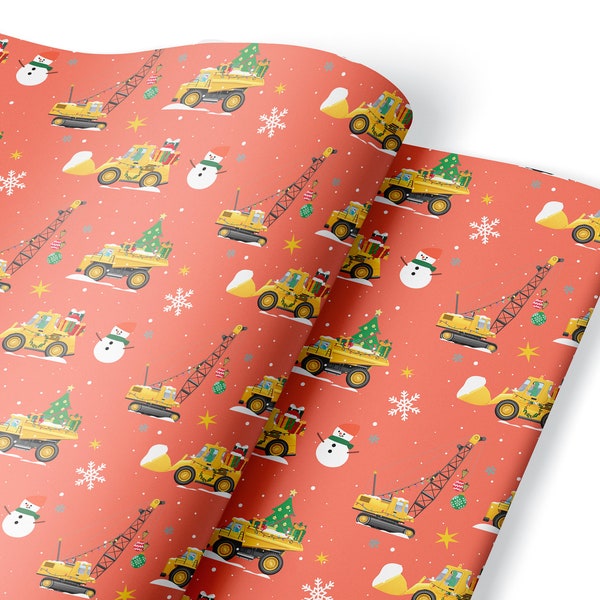 Christmas Wrapping Paper Christmas Truck Etsy