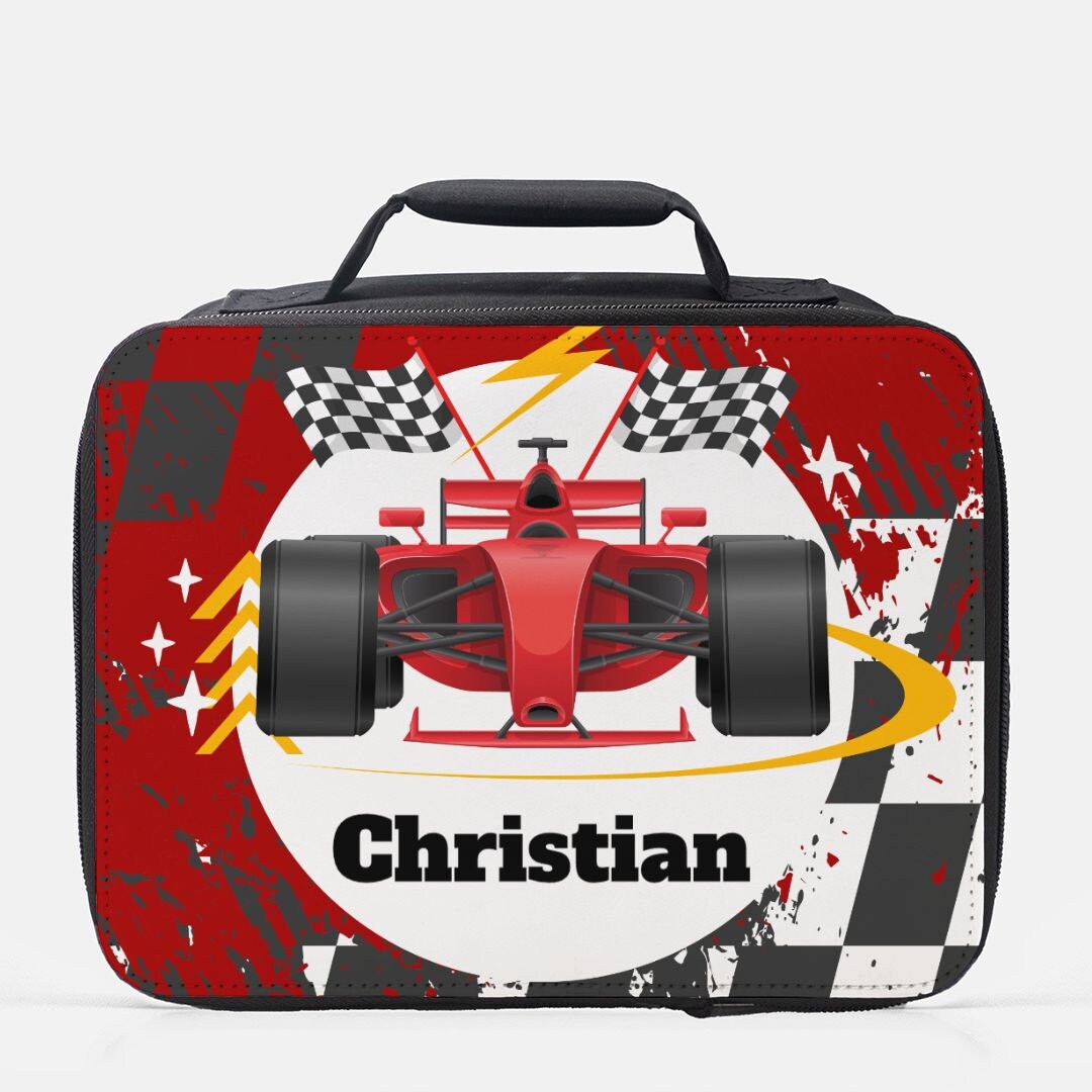 Race Car Lunch Box, Lunch Bag Toddler Boy, Name Boy Lunch Box