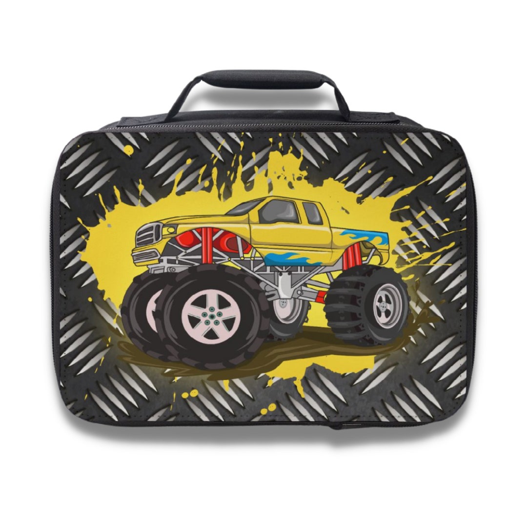 Monster Truck Lunch Box Lunch Bag Toddler Boy Name Boy Lunch Etsy