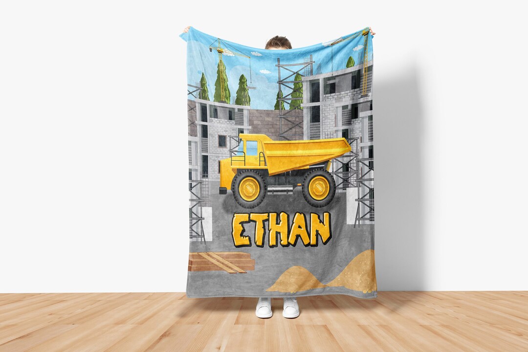 Dump Truck Blanket Custom Construction Blanket for Boys Etsy
