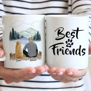 Personalized Mug - Dog Dad - Dog Mom and Dad Mug, Dog Coffee Mug, Pet Mug, Dog Dad Mug, Custom Dog Mug, Father's day Gift, Man and Dogs,