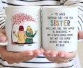 Up to 5 Sisters - I&#39;d Walk Through Fire For You Sister... - Personalized Mug - Personalized Mugs, Sisters Personalized Mug