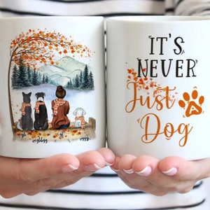 Personalized Mug - Fur mama  -It's Never Just a Dog, Dog Coffee Mug, Pet Mug, dog mum , Custom Dog Mug, dog birthday, Autumn Mugs