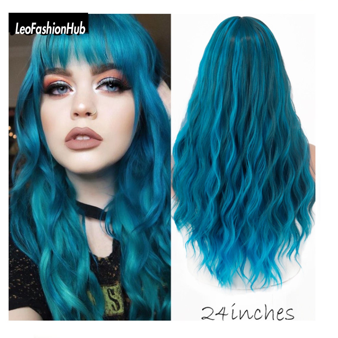 Teal Hair Wig - Etsy