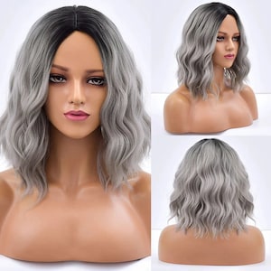 Cherry Blossom  Ombre Pink Shoulder Length Beach Wave Synthetic