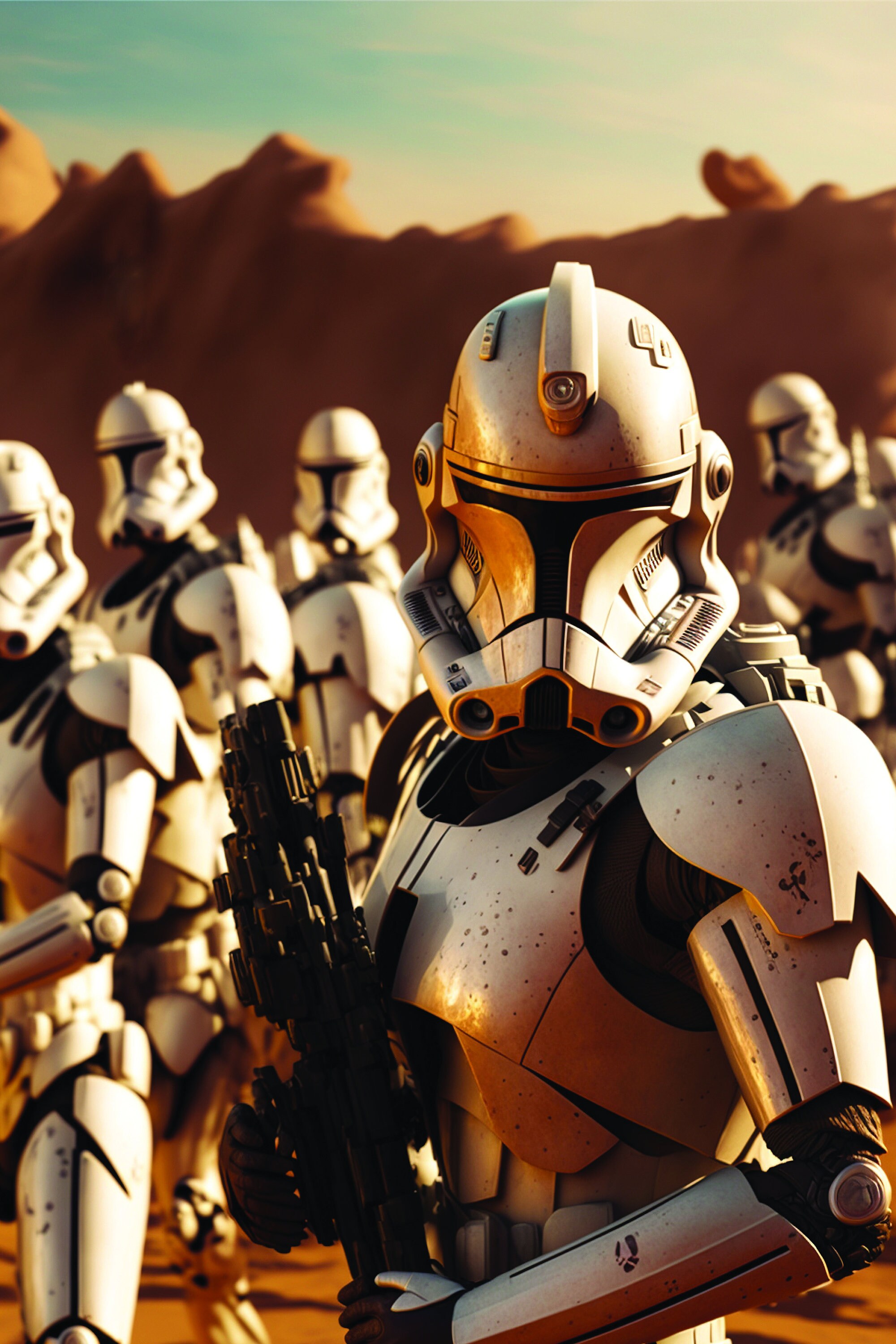 Clone Trooper Brigade Printable Wall Art Star Wars Abstract Desert Fan Art Clone Wars - Etsy