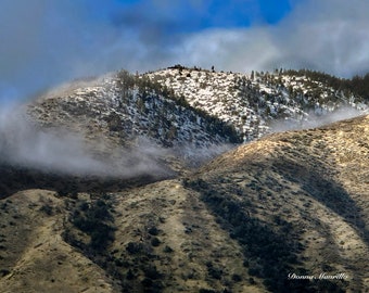 Snowy Mountains -- California, mountains, snow, landscape, dramatic