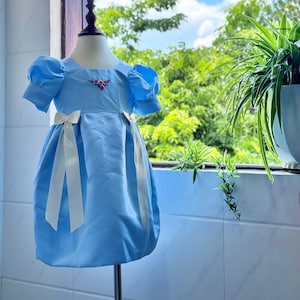 Dress with flowers Embroidery, Girls Soft Linen Dress, Toddler Linen Dress, First Birthday Girl Dress, Kids Clothing, Dress for Girls