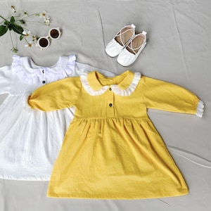 Children Dress, Linen Dress, Girls Soft Linen Dress, Toddler Linen Dress, First Birthday Girl Dress, Kids Clothing, Dress for Girls