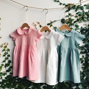 Children Dress, Linen Dress, Girls Soft Linen Dress, Toddler Linen Dress, First Birthday Girl Dress, Kids Clothing, Dress for Girls