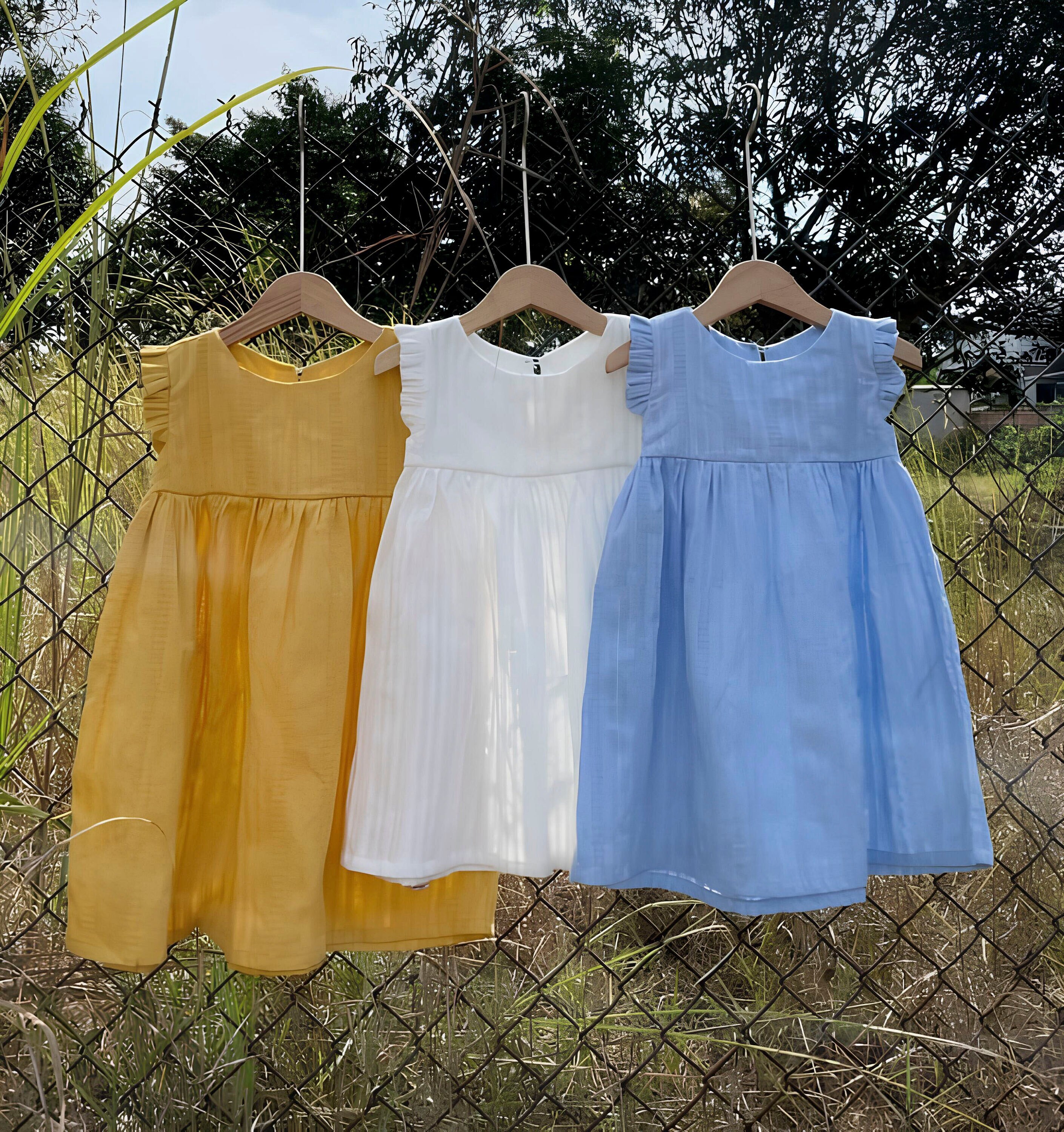 Isa Little Girl's Linen Dress - Preorder