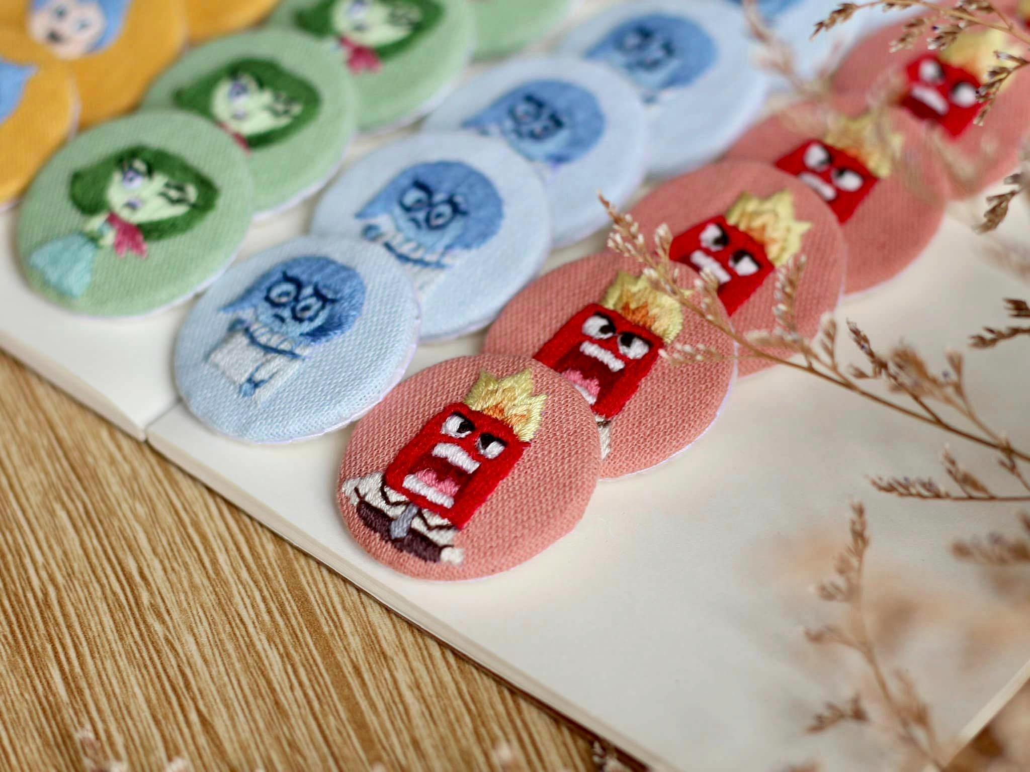 Handmade Embroidered Pin, Custom Character Brooch - Etsy