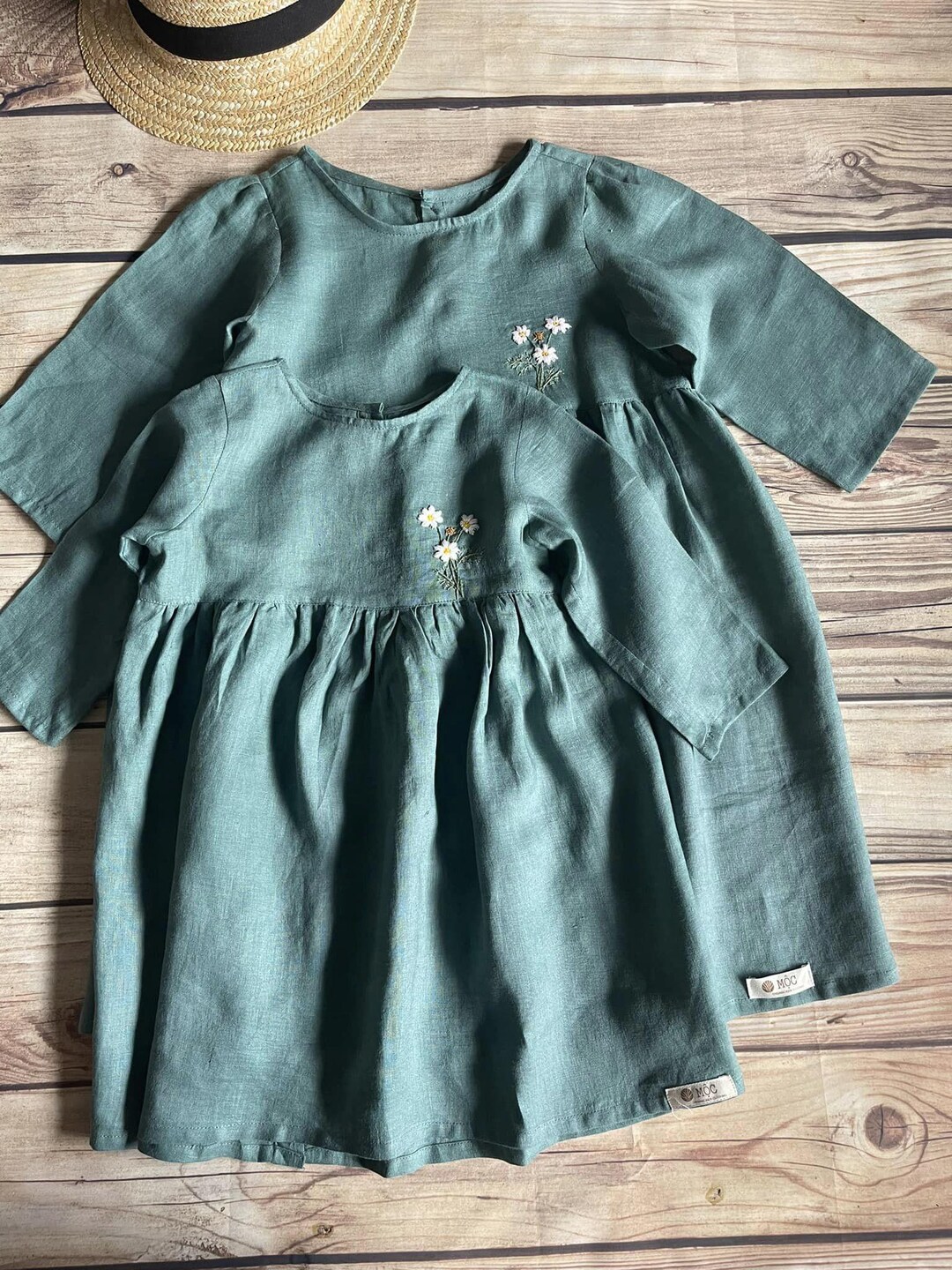 Toddler Girls Embroidered Striped Dress