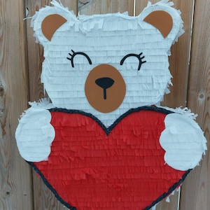 Valentine&#39;s day Pinata, Ready to ship, Cute pinata, Gifts for her, surprise for her, Love Pinata, Heart Pinata, Bear pinata, love&#39;s gift