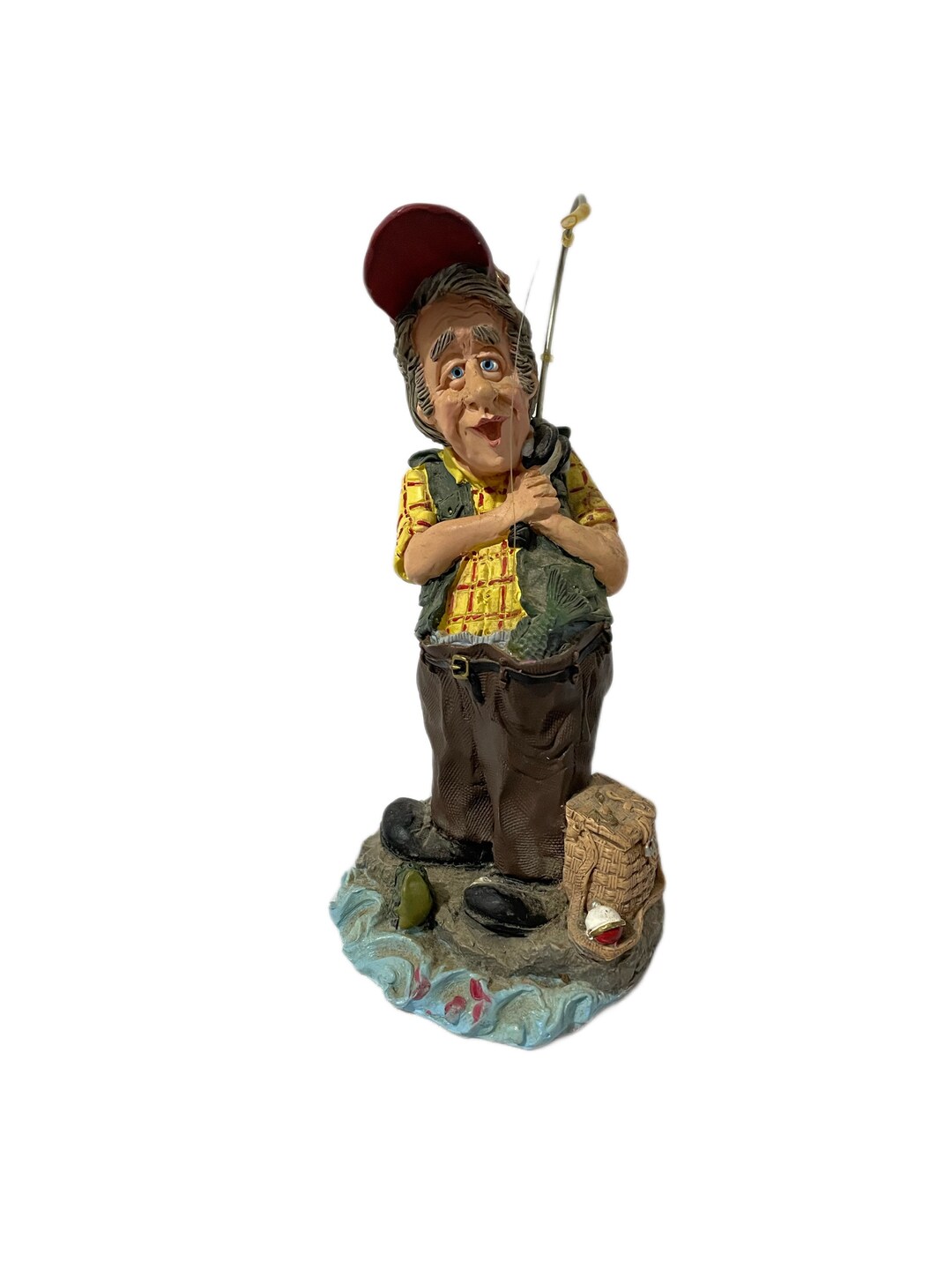 Vintage Russ Gone Fishing Figurine Etsy