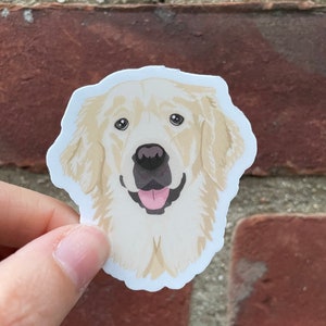 Golden retriever sticker, Dog Sticker, Laptop Sticker, Water bottle sticker