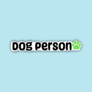 Hond persoon sticker, hond sticker, waterdichte sticker, gestanst, vinyl sticker, laptop sticker, hond minnaar sticker