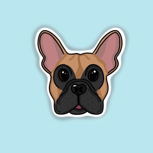 French Bulldog Sticker, Frenchie Die Cut Sticker, Waterproof Sticker, Vinyl Sticker, Waterbottle Sticker, Laptop Sticker, Dog Sticker
