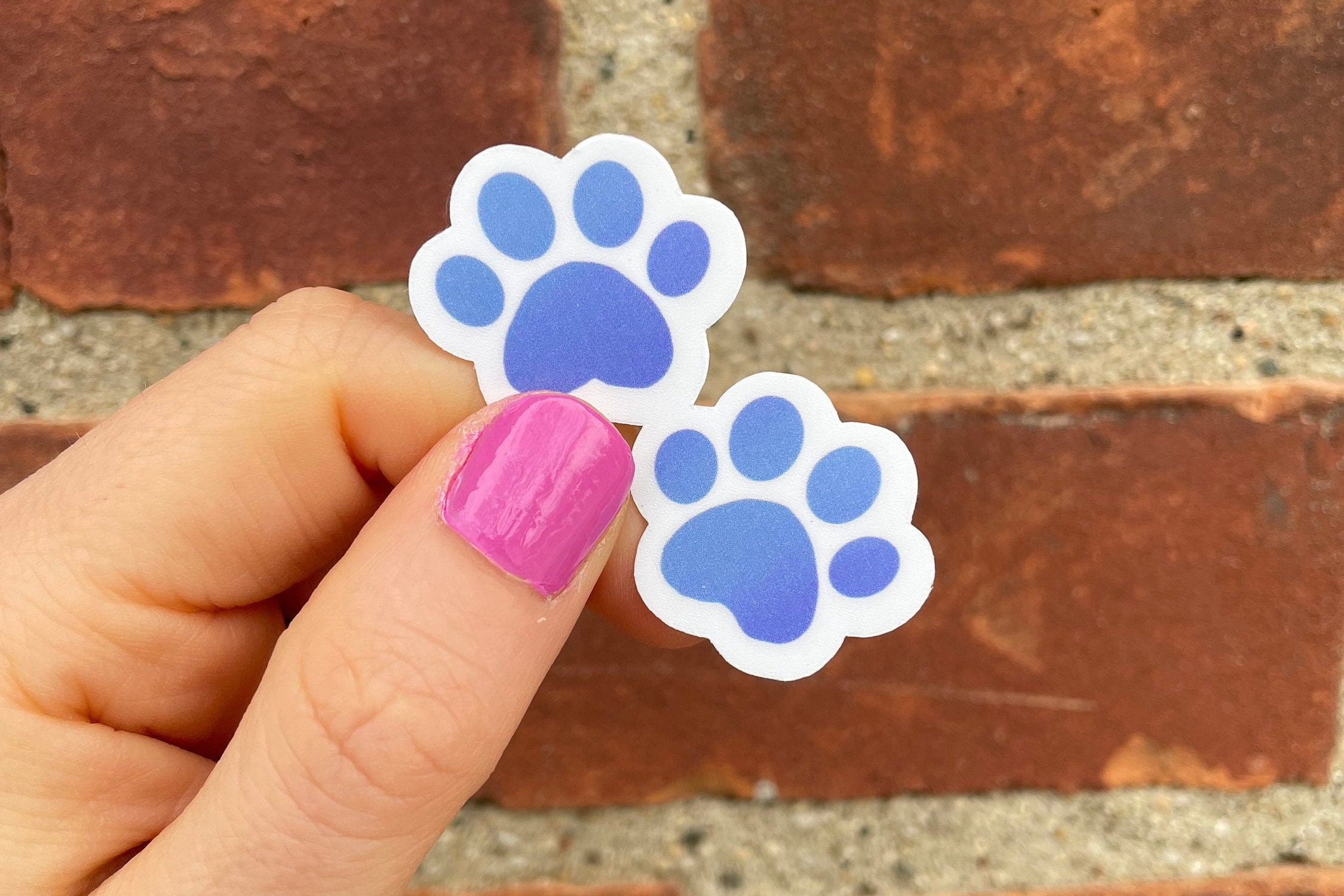 Ombré Paw Print Stickers, dog print stickers, cat print stickers, pet gift